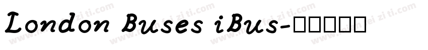 London Buses iBus字体转换